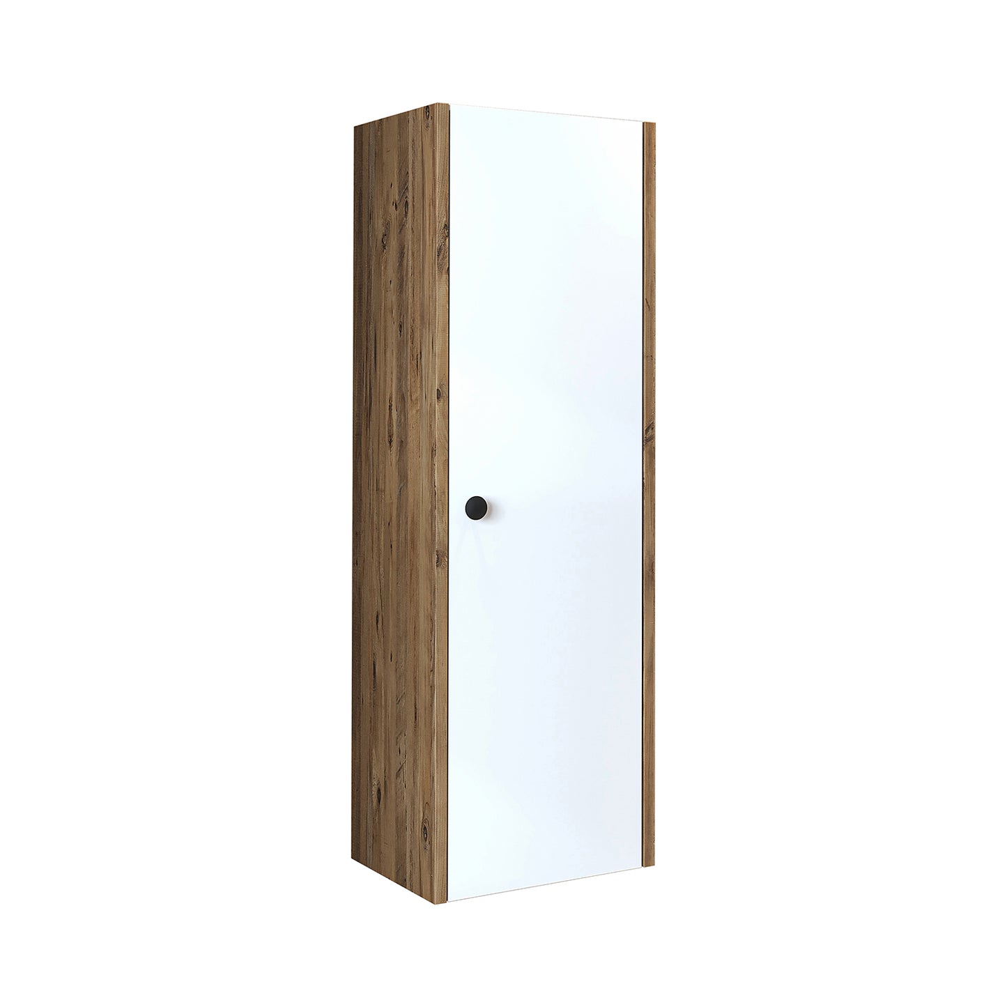 Roomart Bad-Seitenschrank ADA 110 cm – Moderner Bad-Hängeschrank mit Soft-Close – Viel Stauraum – Badezimmer Hochschrank – Weiß, Eiche, Anthrazit oder Schwarz