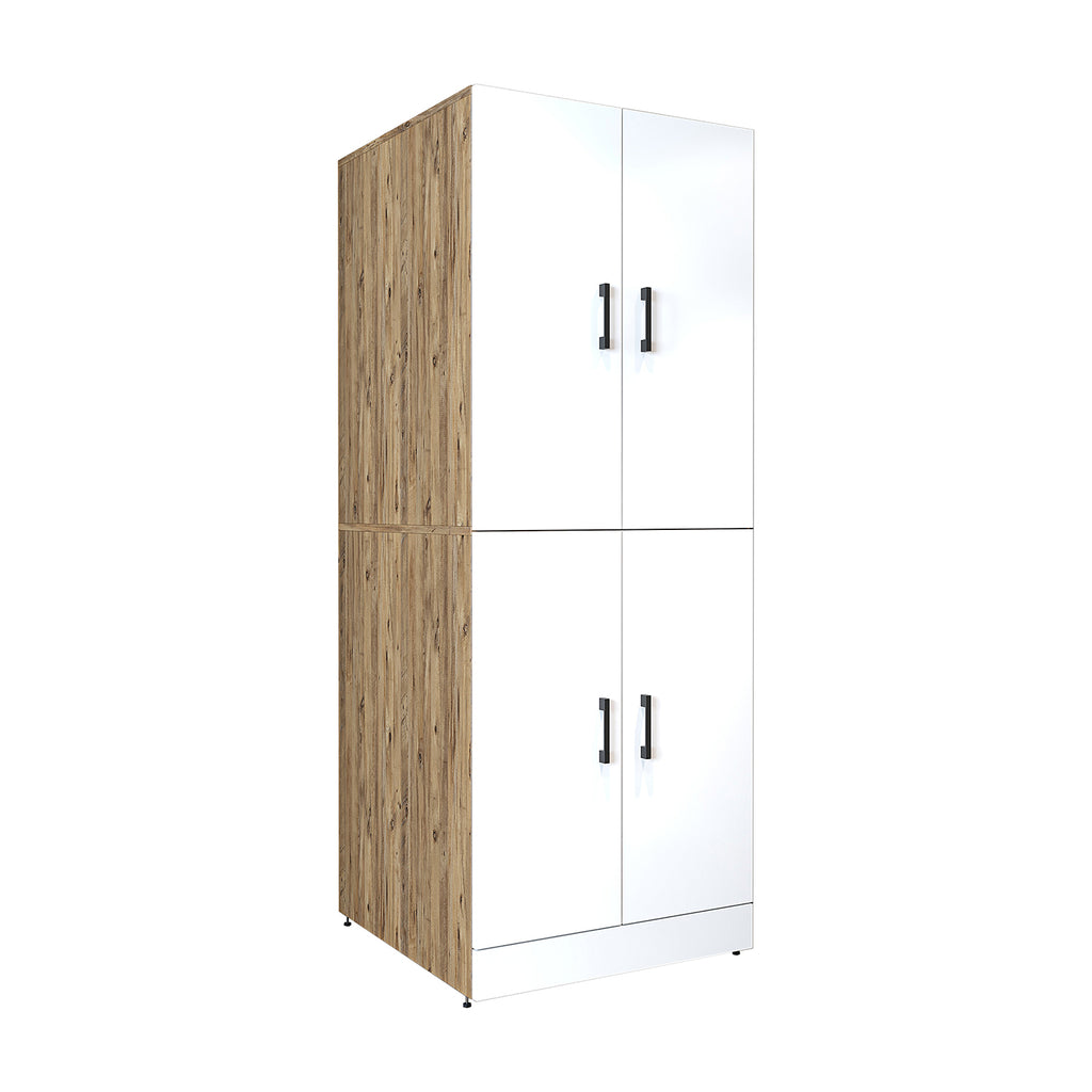 Roomart washing machine cabinet " DORA " for dryer & washing machine, in 4 colors, with doors & pull-out shelf - white - white oak - anthracite oak - oak - washing machine cabinet, washing machine shelf, washing tower, cabinet, white, washing machines, base cabinet, 