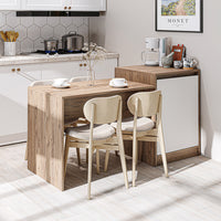 Isla de cocina con mesa de comedor, Bloque de cocina con asientos, Cocina con zona de comedor, Muebles de cocina que ahorran espacio, Isla de cocina multifuncional, Isla de cocina con espacio de almacenamiento, Mesa de cocina con espacio de almacenamiento, Mostrador de cocina con sillas, Mesa de comedor con espacio de almacenamiento integrado, Muebles de cocina pequeños, Muebles de cocina modernos, Cocina de diseño escandinavo, Cocina para habitaciones pequeñas, Isla de cocina extensible (si procede), Barra americana de cocina, Separador de ambientes de cocina, Mesa de bar, antracita, roble, blanco, roble, aspecto madera