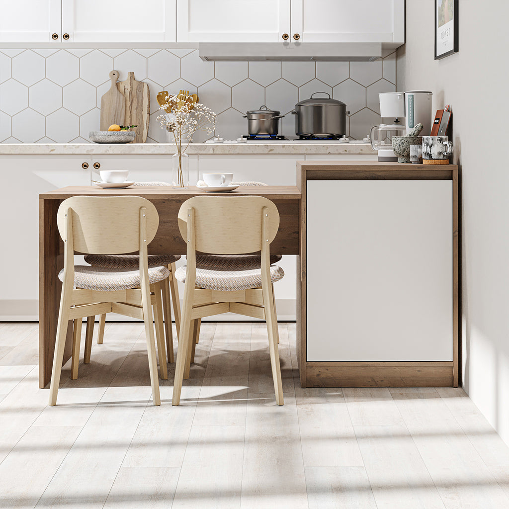 Roomart Küchentish mit Kücheninsel -Esstisch, Küchenschrank "MILANO" BHT: 160 X 85 X 60 cm