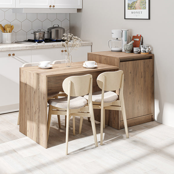 Roomart Kücheninsel MILANO mit Esstisch & Stauraum – Küchentisch & Küchenschrank – 160×85×60 cm – platzsparend & modern