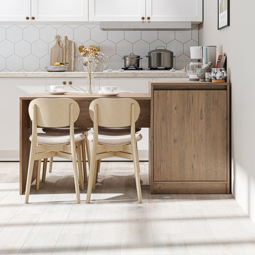 Roomart Küchentish mit Kücheninsel -Esstisch, Küchenschrank "MILANO" BHT: 160 X 85 X 60 cm