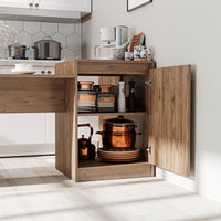 Roomart Küchentish mit Kücheninsel -Esstisch, Küchenschrank "MILANO" BHT: 160 X 85 X 60 cm