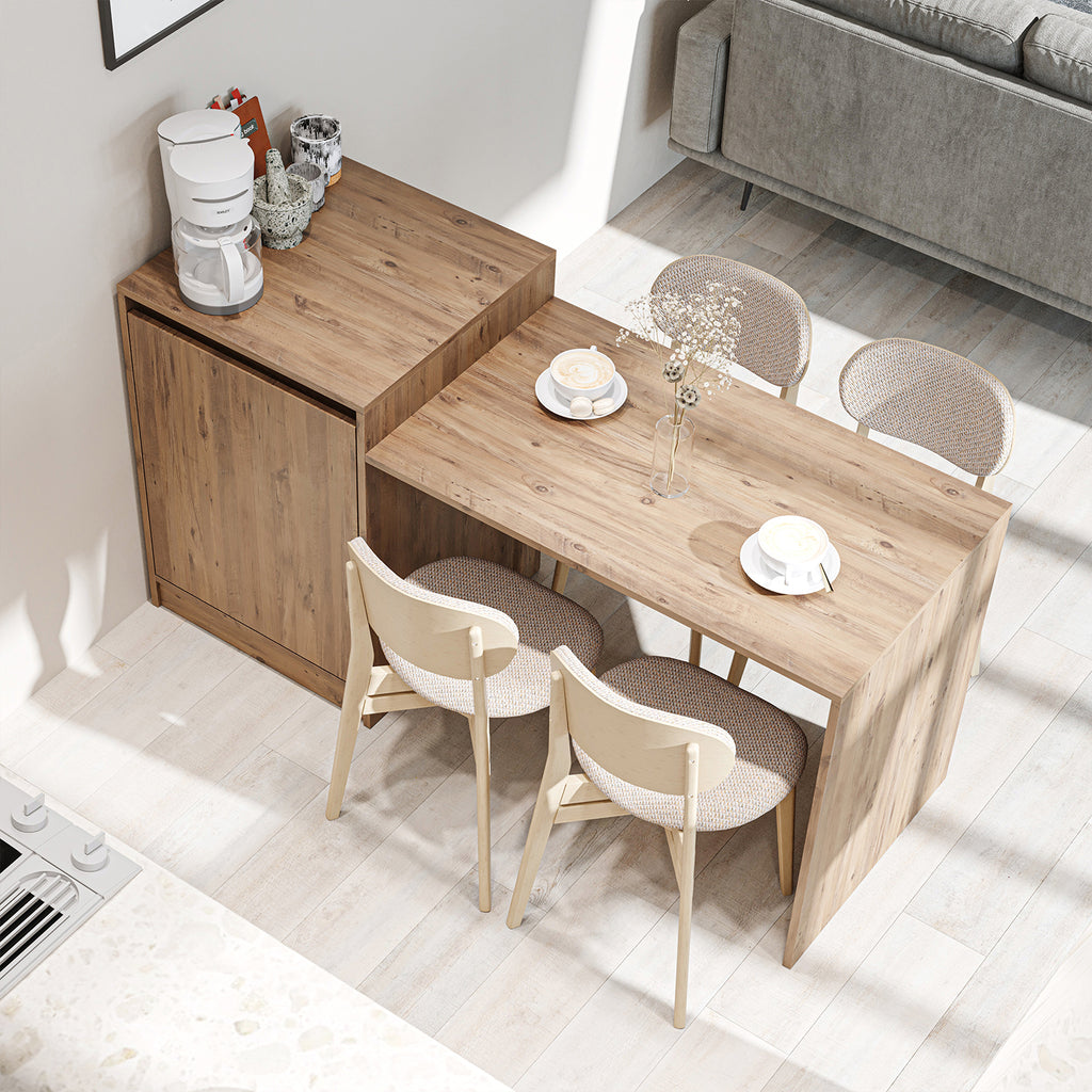 Roomart Küchentish mit Kücheninsel -Esstisch, Küchenschrank "MILANO" BHT: 160 X 85 X 60 cm