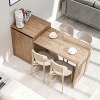 Roomart Küchentish mit Kücheninsel -Esstisch, Küchenschrank "MILANO" BHT: 160 X 85 X 60 cm