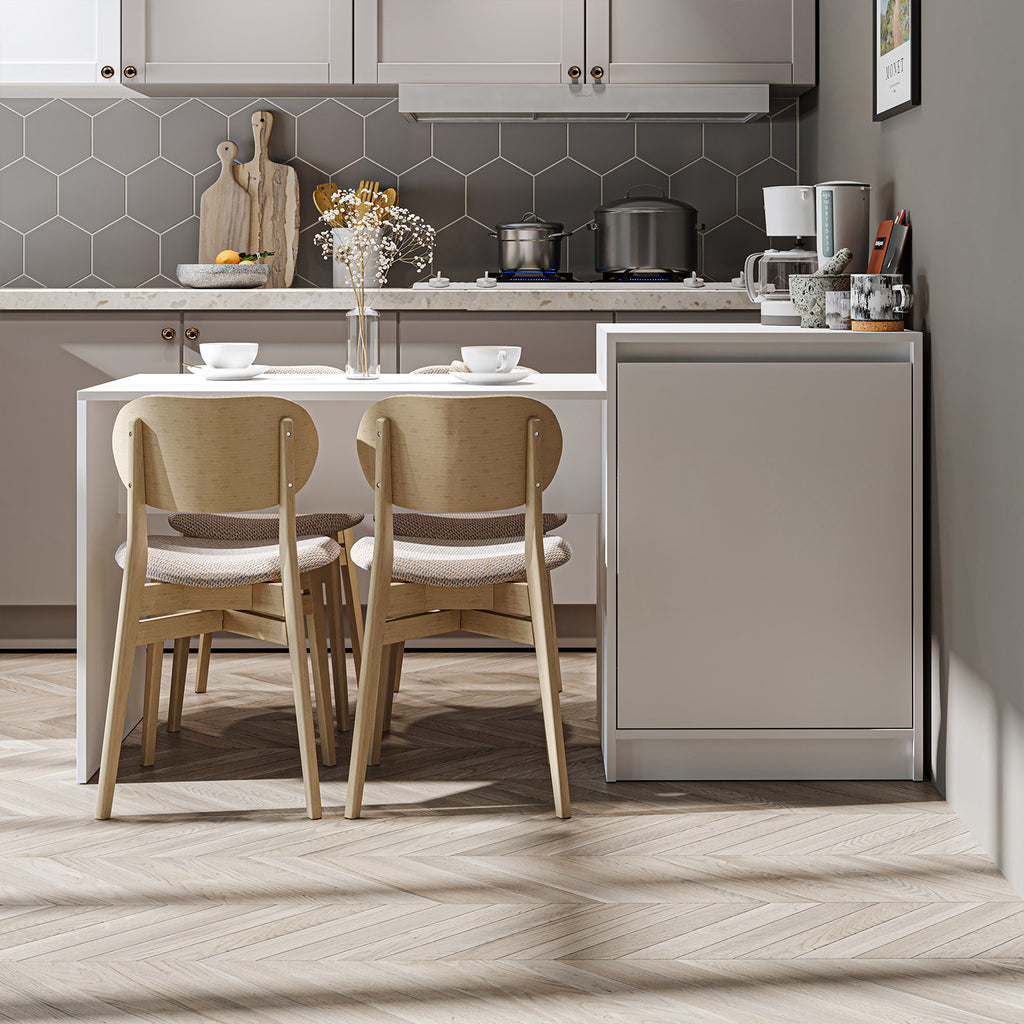 Roomart Küchentish mit Kücheninsel -Esstisch, Küchenschrank "MILANO" BHT: 160 X 85 X 60 cm