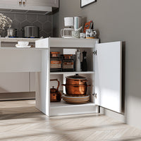 Roomart Küchentish mit Kücheninsel -Esstisch, Küchenschrank "MILANO" BHT: 160 X 85 X 60 cm