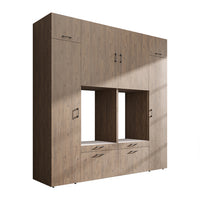Roomart Waschmaschinenschrank SERIE 2 – Doppelschrank mit Seitenschränken, 3 Farben