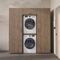 Roomart DUO-I Schrankwand 187 cm – Waschmaschine & Trockner übereinander & Hochschrank | in 3 Farben