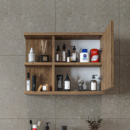 Roomart Badezimmerspiegelschrank "ADA“ – moderner, kompakter 60 cm Badschrank mit Spiegel – in Weiß, Eiche, Anthrazit oder Schwarz