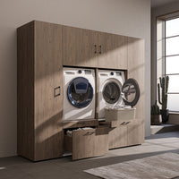 Roomart Waschmaschinenschrank 224 cm – 2 Geräte nebeneinander & Hochschrank | in 3 Farben