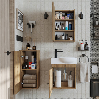 Badmöbelset • PUNTO • Unterschrank mit Waschbecken • Badezimmer Möbel • Gäste WC