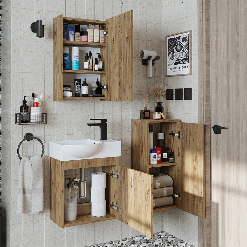 Ensemble de meubles de salle de bain - PUNTO - Meuble sous vasque - Meubles de salle de bain - Gäste WC - armoire de salle de bain, lavabo, meuble de salle de bain, armoire de salle de bain, avec, meuble sous vasque, meuble de salle de bain, ensemble, lavabo, meuble, meuble de salle de bain, salle de bain, armoires de salle de bain, schm