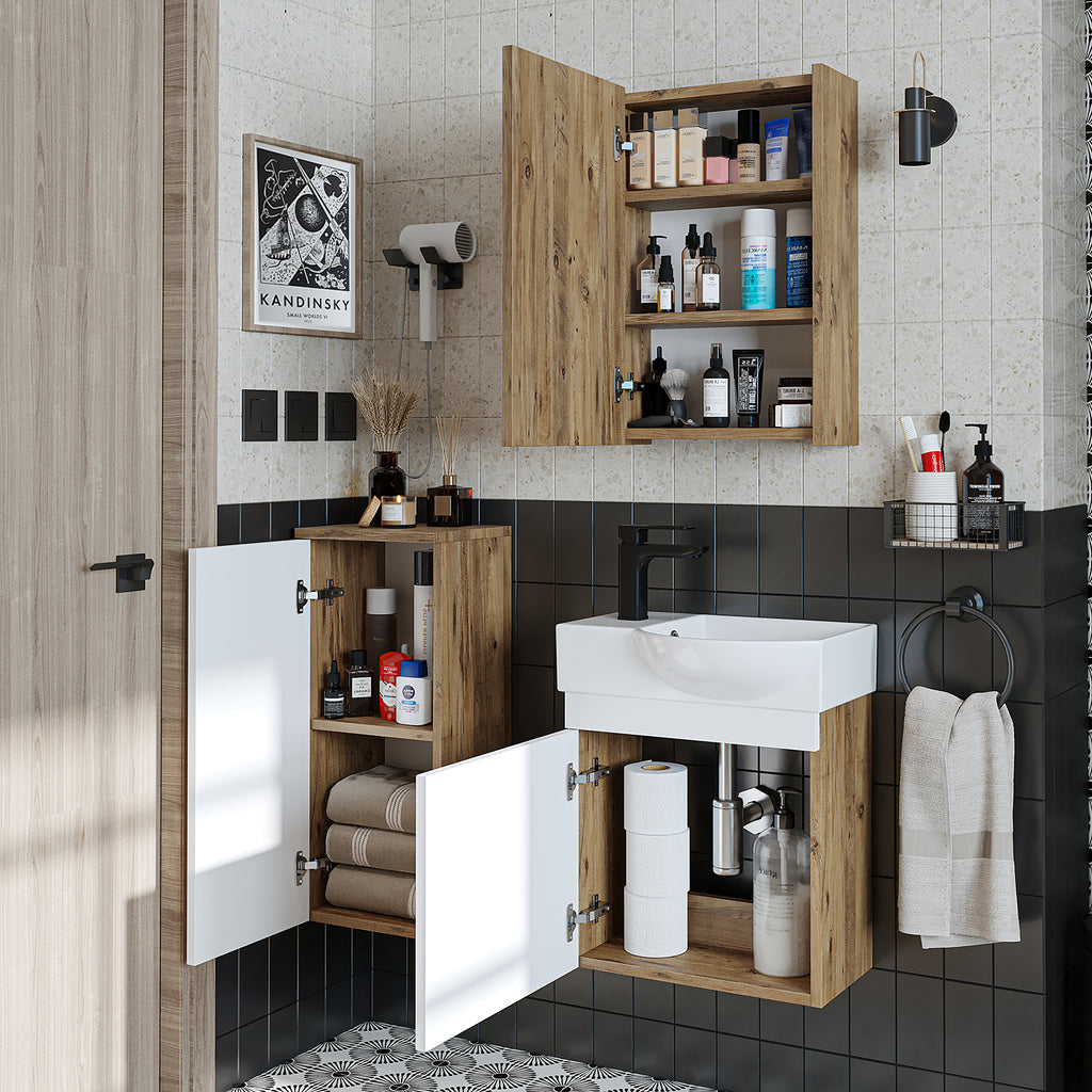 Ensemble de meubles de salle de bain - PUNTO - Meuble sous vasque - Meubles de salle de bain - Gäste WC - armoire de salle de bain, lavabo, meuble de salle de bain, armoire de salle de bain, avec, meuble sous vasque, meuble de salle de bain, ensemble, lavabo, meuble, meuble de salle de bain, salle de bain, armoires de salle de bain, schm