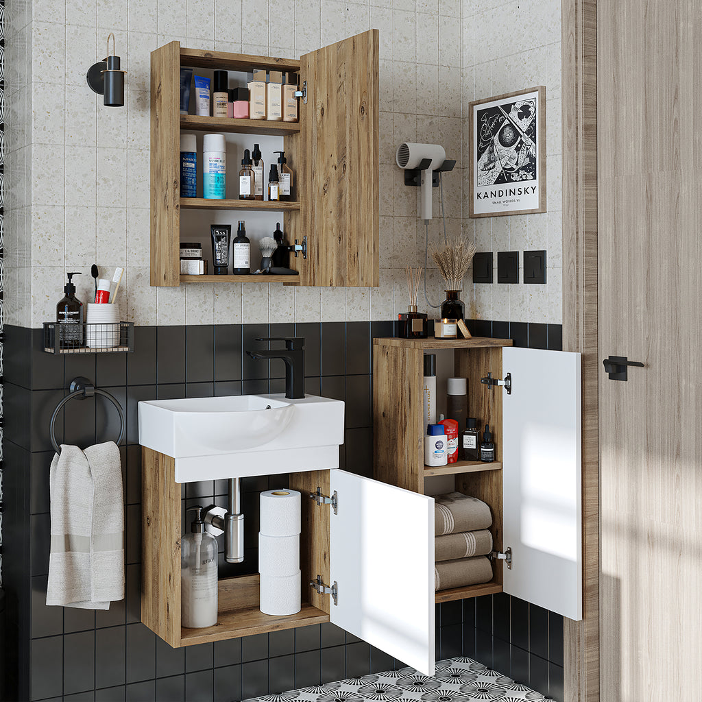 Ensemble de meubles de salle de bain - PUNTO - Meuble sous vasque - Meubles de salle de bain - Gäste WC - armoire de salle de bain, lavabo, meuble de salle de bain, armoire de salle de bain, avec, meuble sous vasque, meuble de salle de bain, ensemble, lavabo, meuble, meuble de salle de bain, salle de bain, armoires de salle de bain, schm