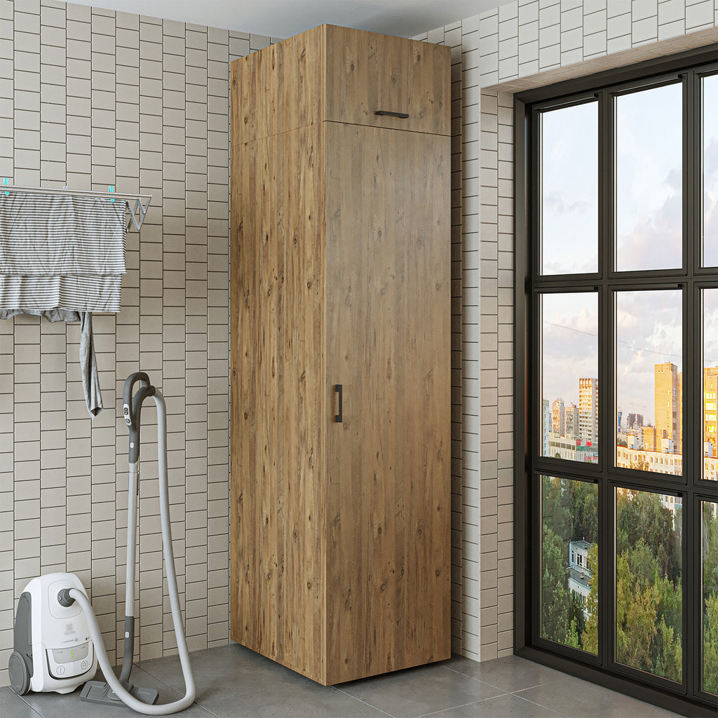Roomart Hochschrank Waschküche 60 cm – 205 cm hoch, Soft-Close | in 3 Farben