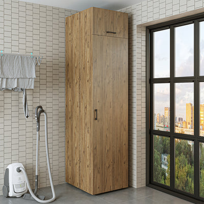 Roomart Hochschrank 60 cm für Waschküche, 205 cm hoch, Soft-Close, in 3 Farben