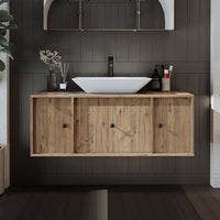 Roomart Badmöbel GUSTO-ATL 120 cm – Keramik Waschbecken &/oder Unterschrank – Modernes Design – Varianten wählbar – Eiche oder Weiß Roomart Badmöbel GUSTO-ATL 120 cm – Keramik Waschbecken &/oder Unterschrank – Modernes Design – Varianten wählbar – Eiche o