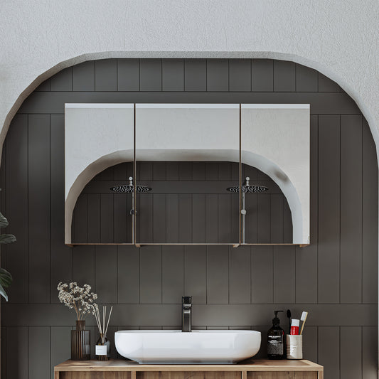 Roomart Badezimmerspiegelschrank "Gusto“ – 75/90/105 cm – in Weiß oder Eiche – moderner Badschrank mit Spiegel
