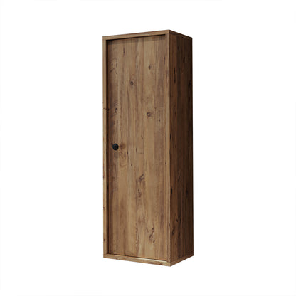 Roomart Hochschrank „Gusto“ – moderner 110 cm Bad-Hängeschrank mit Softclose – Weiß, Eiche