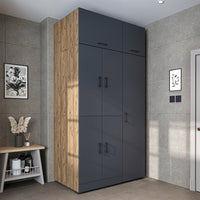 Roomart washing machine cabinet " DORA SET" for dryer & washing machine, 115 cm wide, in 4 colors, with doors & pull-out shelf - white - white oak - anthracite oak - oak - washing machine cabinet, washing machine shelf, washing tower, cabinet, white, washing machine