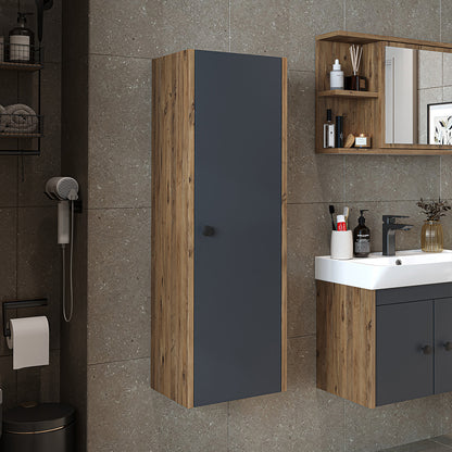 Roomart Seitenschrank „ADA“ – moderner 110 cm Bad-Hängeschrank mit Softclose – in Weiß, Eiche, Anthrazit oder Schwarz