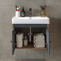 Roomart Badmöbel-Set ADA, 60 cm, mit Keramik-Waschbecken, in 6 Farben
