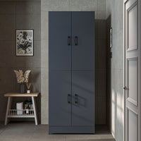 Roomart washing machine cabinet " DORA " for dryer & washing machine, in 4 colors, with doors & pull-out shelf - white - white oak - anthracite oak - oak - washing machine cabinet, washing machine shelf, washing tower, cabinet, white, washing machines, base cabinet, 