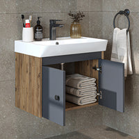 Roomart Badmöbel-Set ADA, 60 cm, mit Keramik-Waschbecken, in 6 Farben