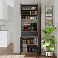 Roomart Küchenschrank NAPOLI, 180 cm, mit offener Nische und Schublade, in 4 Farben