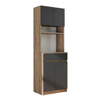 Roomart Küchenschrank NAPOLI, 180 cm, mit offener Nische und Schublade, in 4 Farben