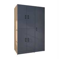 Roomart washing machine cabinet " DORA SET" for dryer & washing machine, 115 cm wide, in 4 colors, with doors & pull-out shelf - white - white oak - anthracite oak - oak - washing machine cabinet, washing machine shelf, washing tower, cabinet, white, washing machine