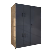 Roomart washing machine cabinet " DORA SET" for dryer & washing machine, 130 cm wide, in 4 colors, with doors & pull-out shelf - white - white oak - anthracite oak - oak - washing machine cabinet, washing machine shelf, washing tower, cabinet, white, washing machine