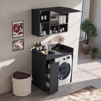 Roomart SERIE 2 Waschmaschinen-Set – Unterschrank & Rollwagen, optional mit Wandschrank | in 2 Farben