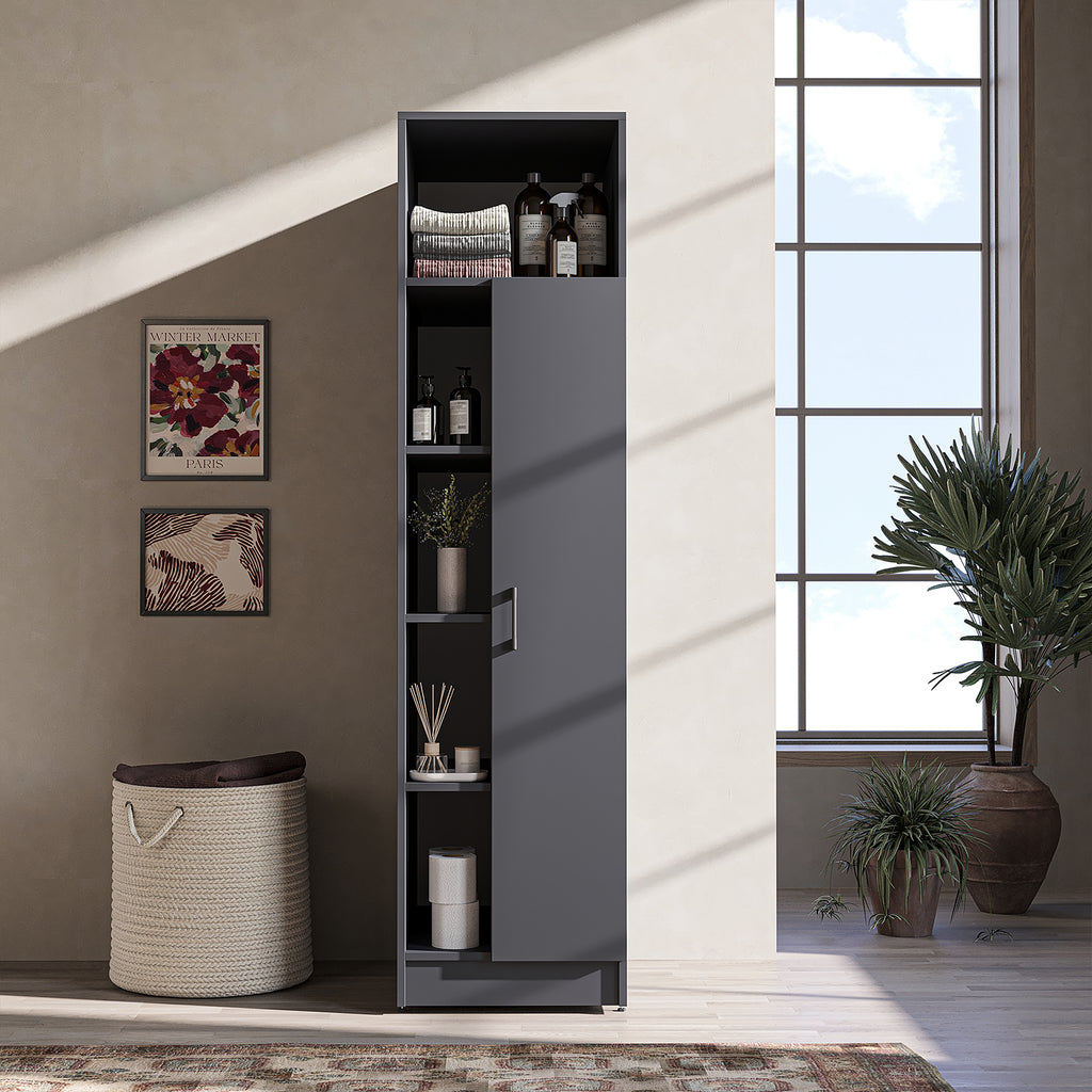 Roomart SERIE 2 Hochschrank 66 cm – 197 cm hoch, Putzschrank & Stauraum | in 2 Farben