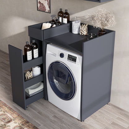Roomart SERIE 2 Waschmaschinen-Set – Unterschrank & Rollwagen, optional mit Wandschrank | in 2 Farben