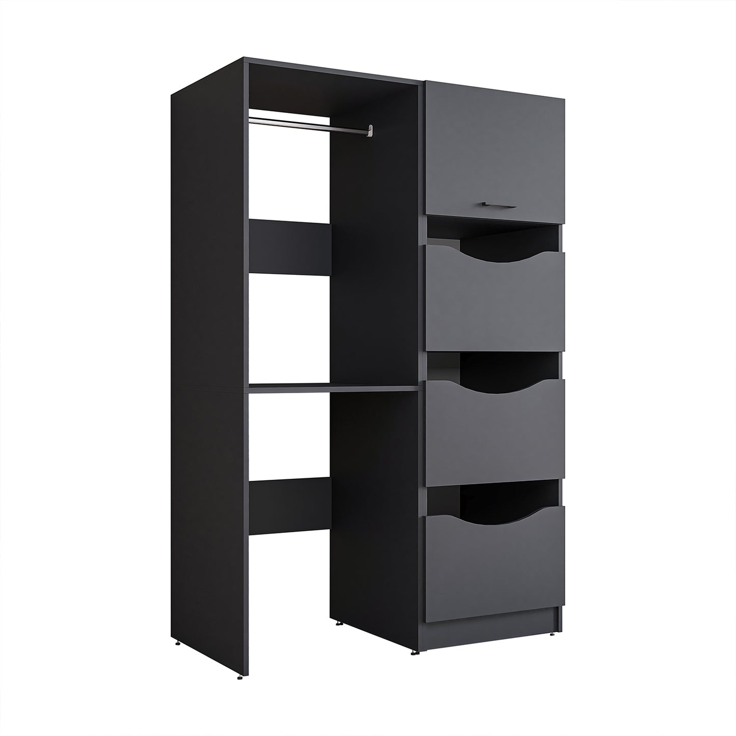Roomart SERIE 2 Waschmaschinenschrank 126 cm – Kleiderstange & Stauraum | in 2 Farben