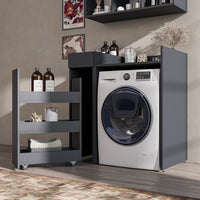Roomart SERIE 2 Waschmaschinen-Set – Unterschrank & Rollwagen, optional mit Wandschrank | in 2 Farben