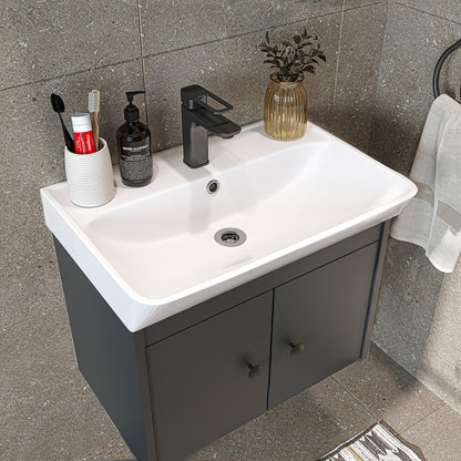 Roomart Badmöbel-Set ADA, 60 cm, mit Keramik-Waschbecken, in 6 Farben