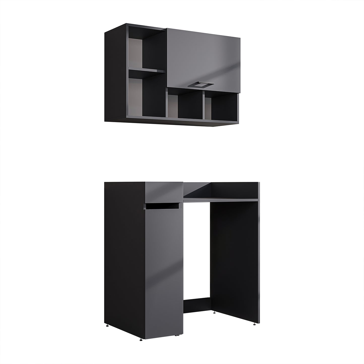 Roomart SERIE 2 Waschmaschinen-Set – Unterschrank & Rollwagen, optional mit Wandschrank | in 2 Farben