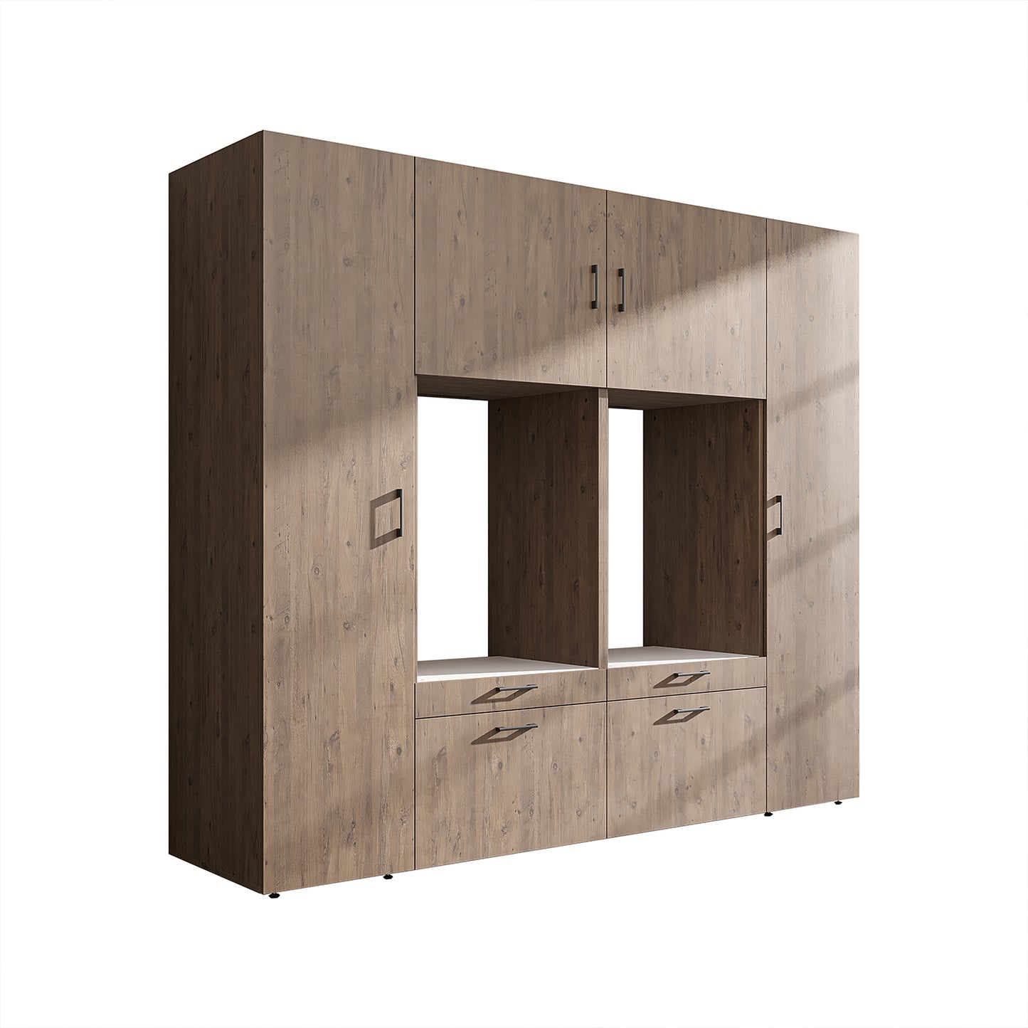 Roomart Waschmaschinenschrank 224 cm – 2 Geräte nebeneinander & Hochschrank | in 3 Farben