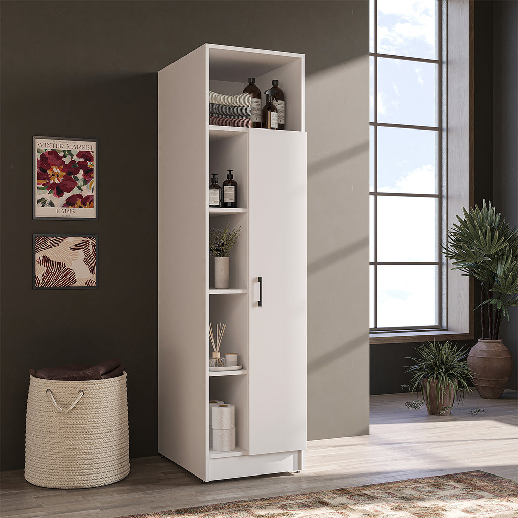 Roomart SERIE 2 Hochschrank 66 cm – 197 cm hoch, Putzschrank & Stauraum | in 2 Farben