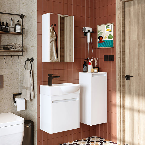 Bathroom furniture set - LEO - Vanity unit with washbasin - Bathroom furniture - Guest WC