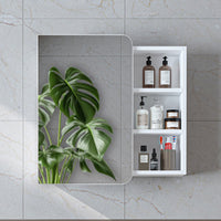 Roomart Bad Spiegelschrank LYCIA 70 cm – Badezimmerspiegel mit Stauraum, für Bad & Gäste-WC, in 4 Farben