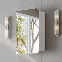 Roomart Bad Spiegelschrank LYCIA 45 cm – Badezimmerspiegel mit Stauraum, für Bad & Gäste-WC, in 4 Farben