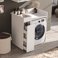Roomart SERIE 2 Waschmaschinen-Set – Unterschrank & Rollwagen, optional mit Wandschrank | in 2 Farben