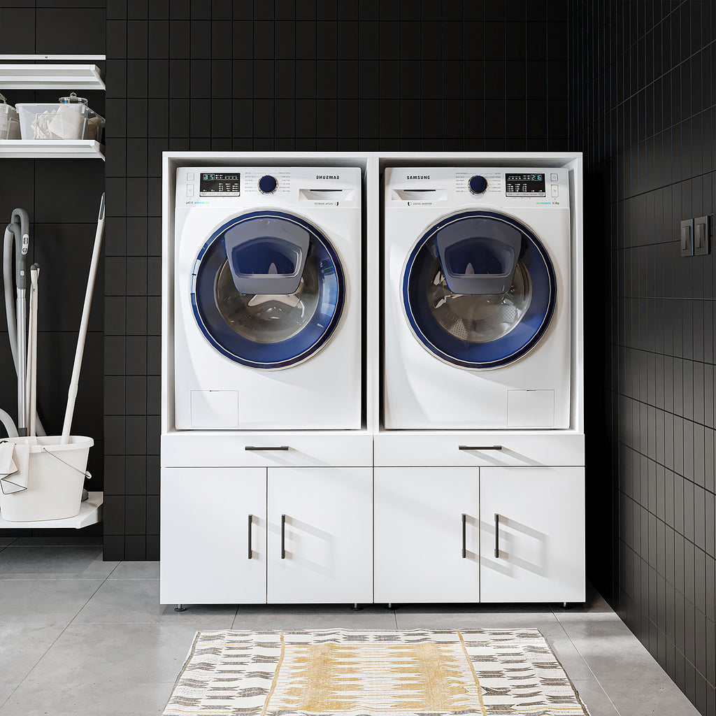 Roomart Waschmachinen Doppelschrrank Überbauschrank, 134 cm Breit, mit Ausziehbrett, in 3 Farben (Kopie)