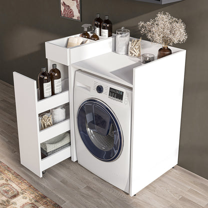 Roomart SERIE 2 Waschmaschinen-Set – Unterschrank & Rollwagen, optional mit Wandschrank | in 2 Farben