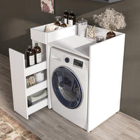 Roomart SERIE 2 Waschmaschinen-Set – Unterschrank & Rollwagen, optional mit Wandschrank | in 2 Farben