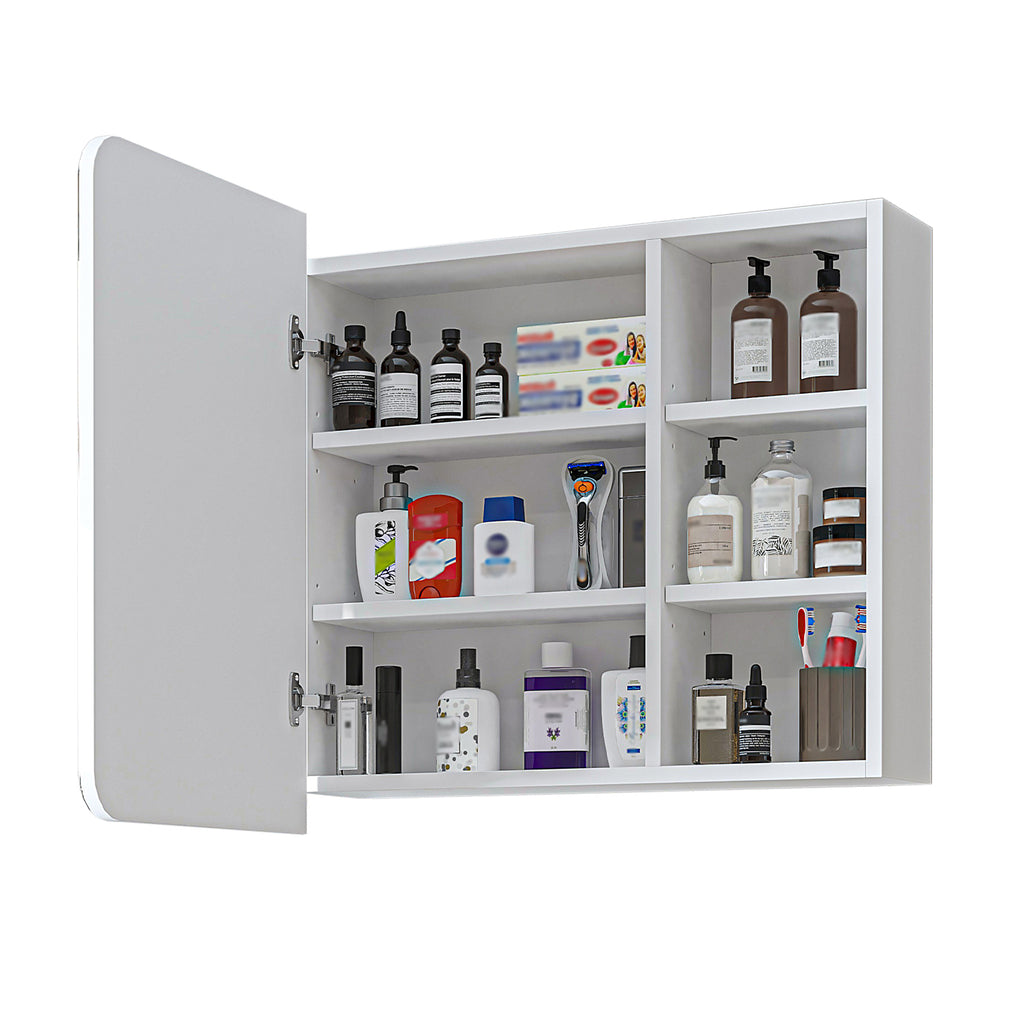 Roomart Badmöbel Set LYCIA 72 cm – 4-teiliges Badezimmermöbel-Set mit Keramik-Waschbecken, Spiegelschrank & Seitenschrank – Badmöbel in 4 Farben